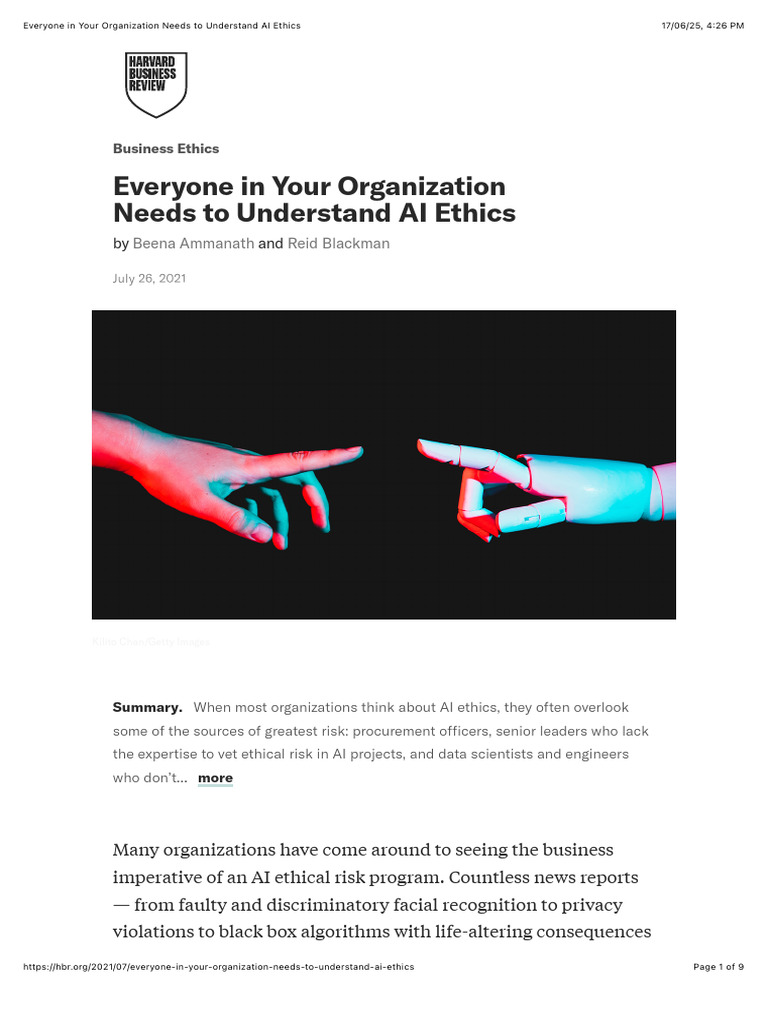 Understanding AI Ethics in Organizations | PDF | Artificial ...