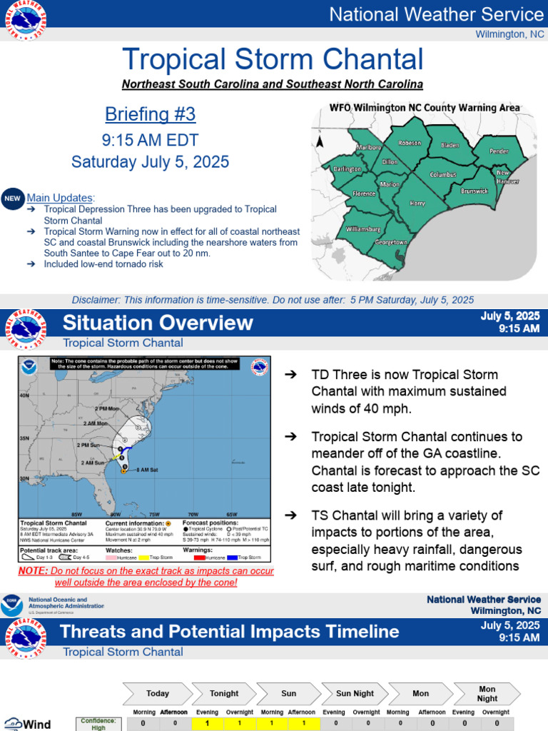 Tropical Storm Chantal Update | PDF | Flood | Tropical Cyclones
