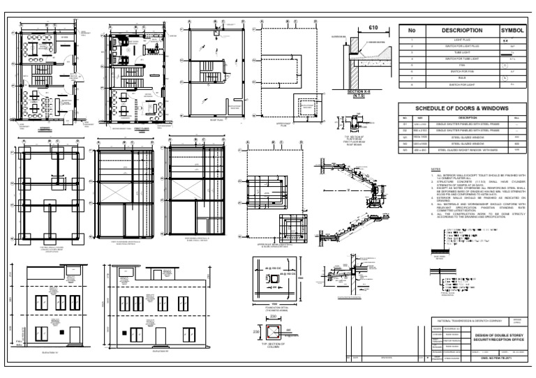 Double Storey Security Office Plans | PDF