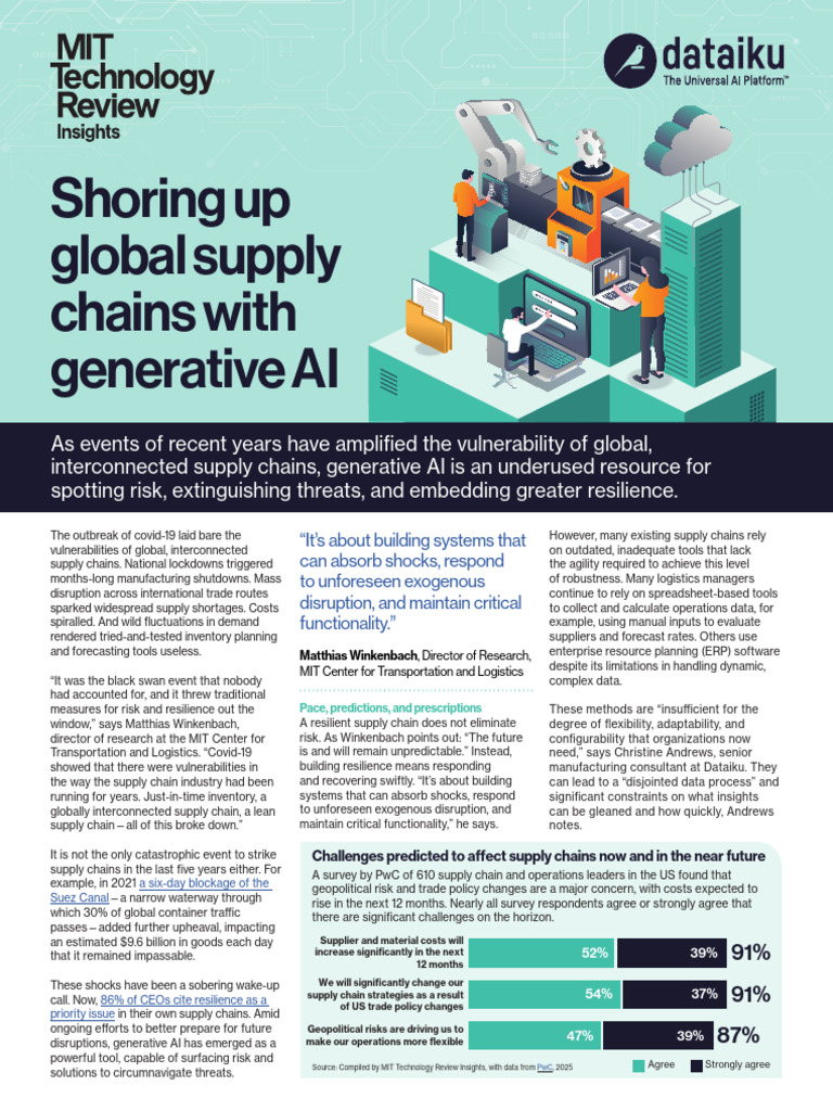 Resilience in Supply Chains with AI | PDF | Artificial Intelligence ...