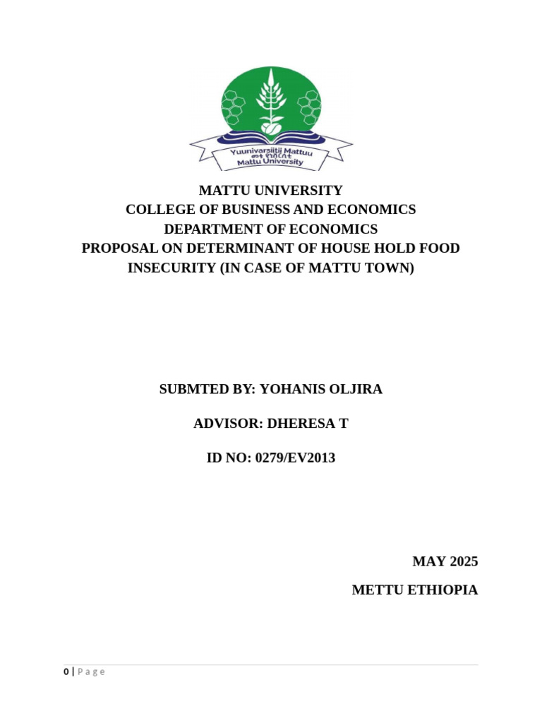 Determinants of Household Food Insecurity | PDF | Food Security ...