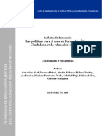Informe Justicia-Educacion, Politicas-Formacion Etica y Ciudadana, Batiuk y Otro, 2008
