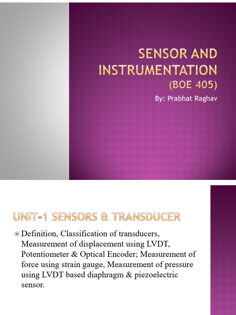 Understanding Transducers and Sensors | PDF | Sensor | Transformer