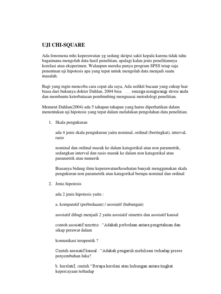 Uji Chi Square Pdf