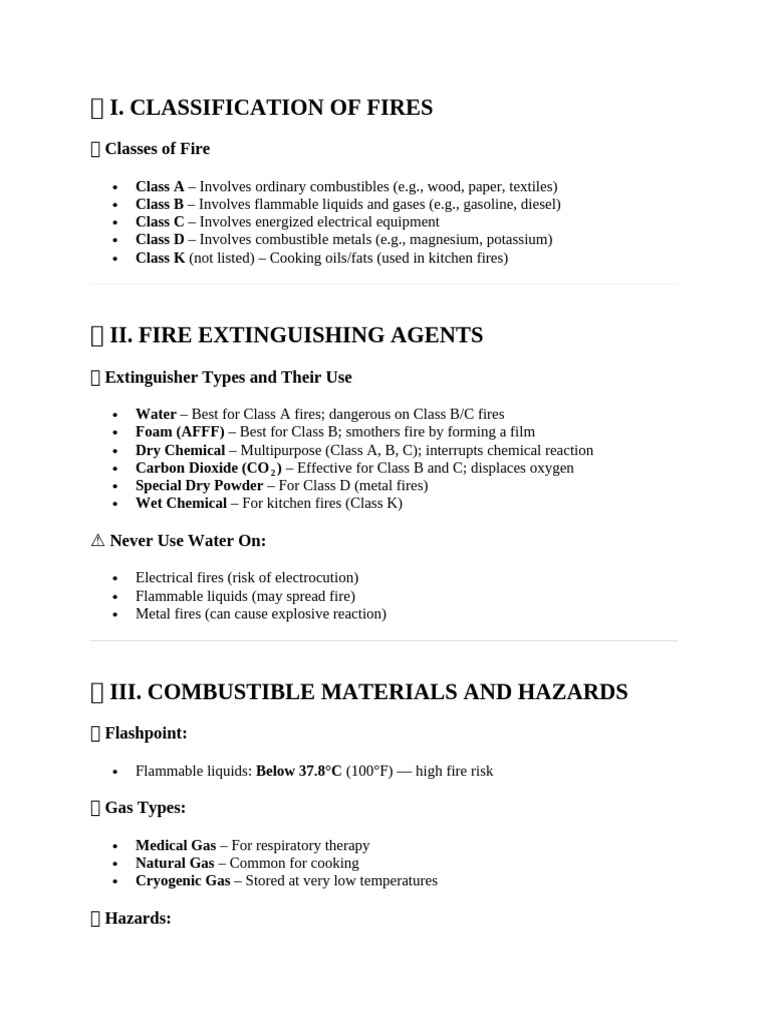 Fire Classification and Investigation Guide | PDF | Fires | Hazards