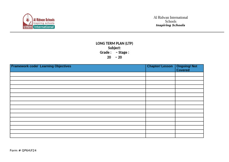 QP64 Long Term Plan Overview | PDF