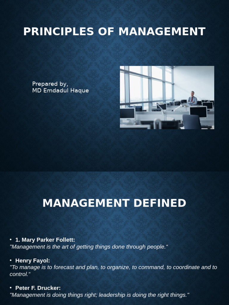 Principles of Management Overview | PDF | Leadership | Extraversion And ...