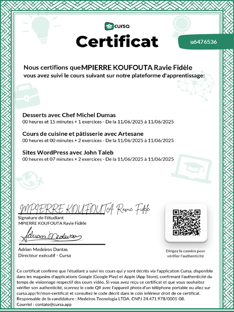 Certificat | PDF