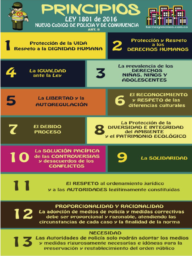 Principios de La Ley 1801 de 2016 | PDF