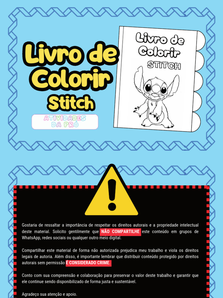 Livro de Colorir Stitch PDF | PDF