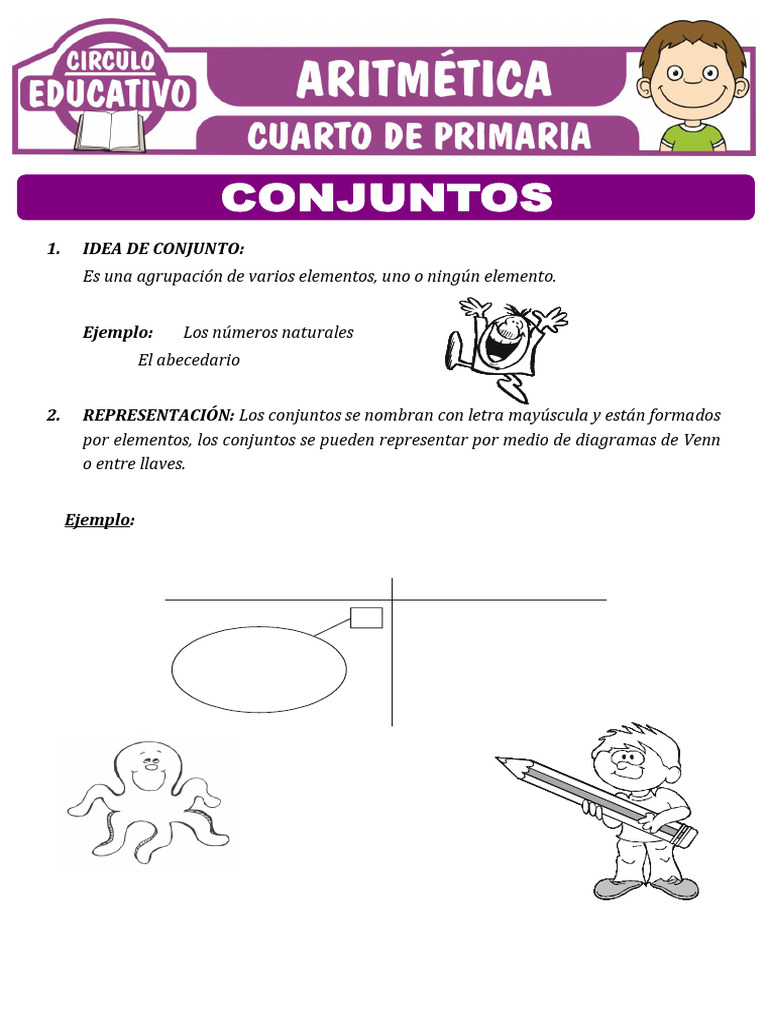 Conjuntos para Cuarto de Primaria | PDF