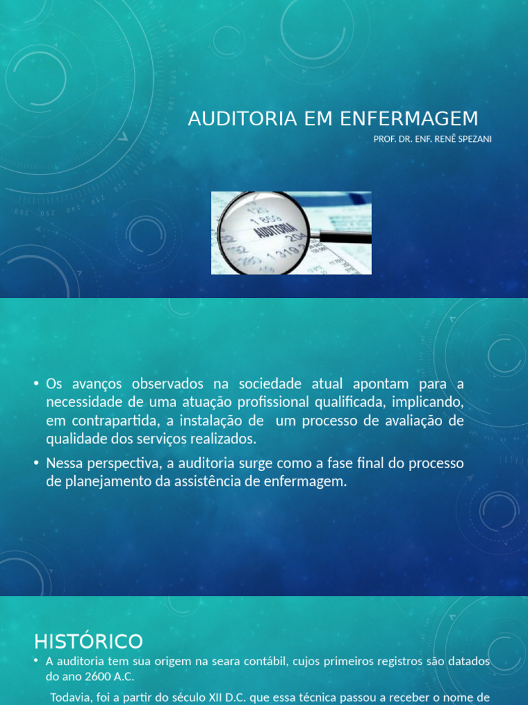 Auditoria em Enfermagem: Avaliação e Qualidade | PDF | Enfermagem ...
