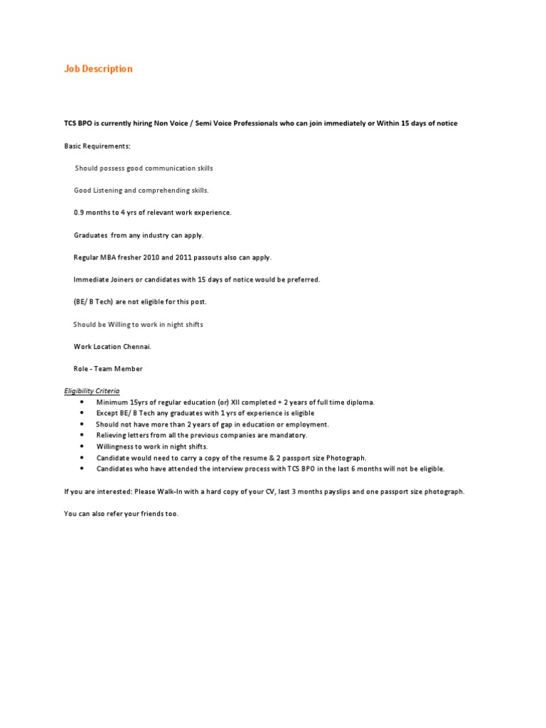 Job Description | PDF