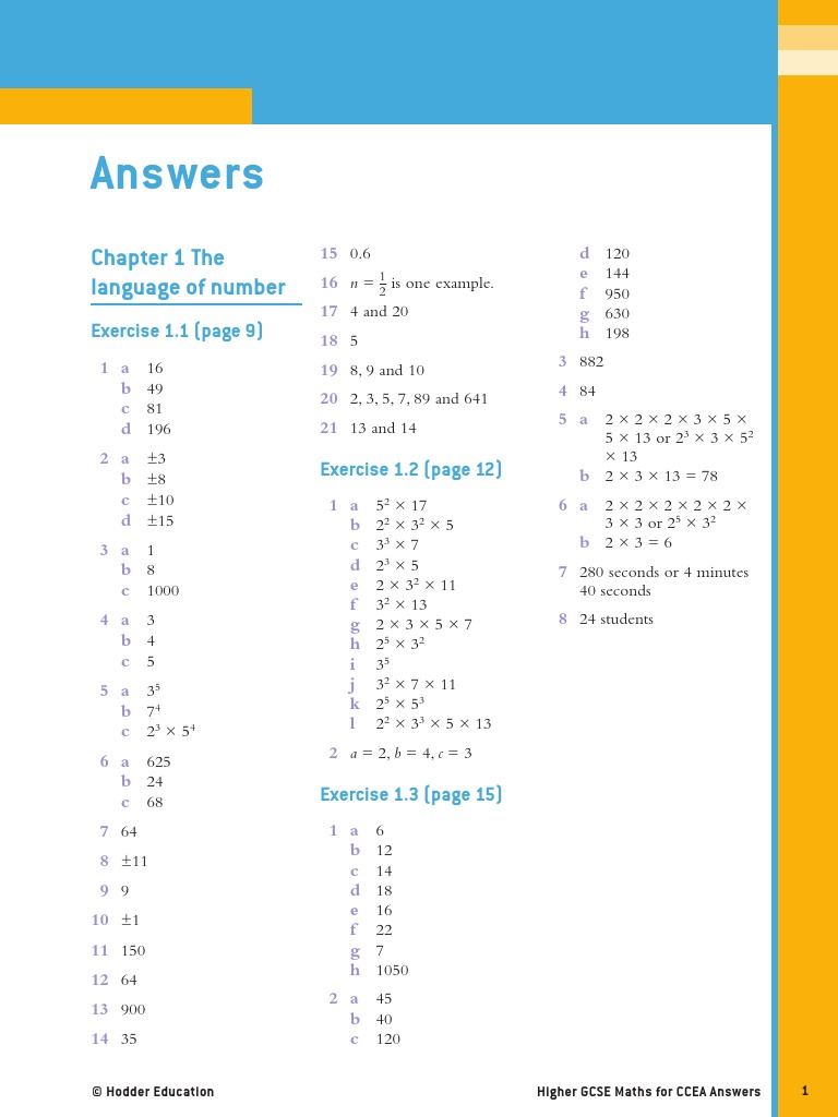 Edexcel gcse mathematics foundation homework book answers