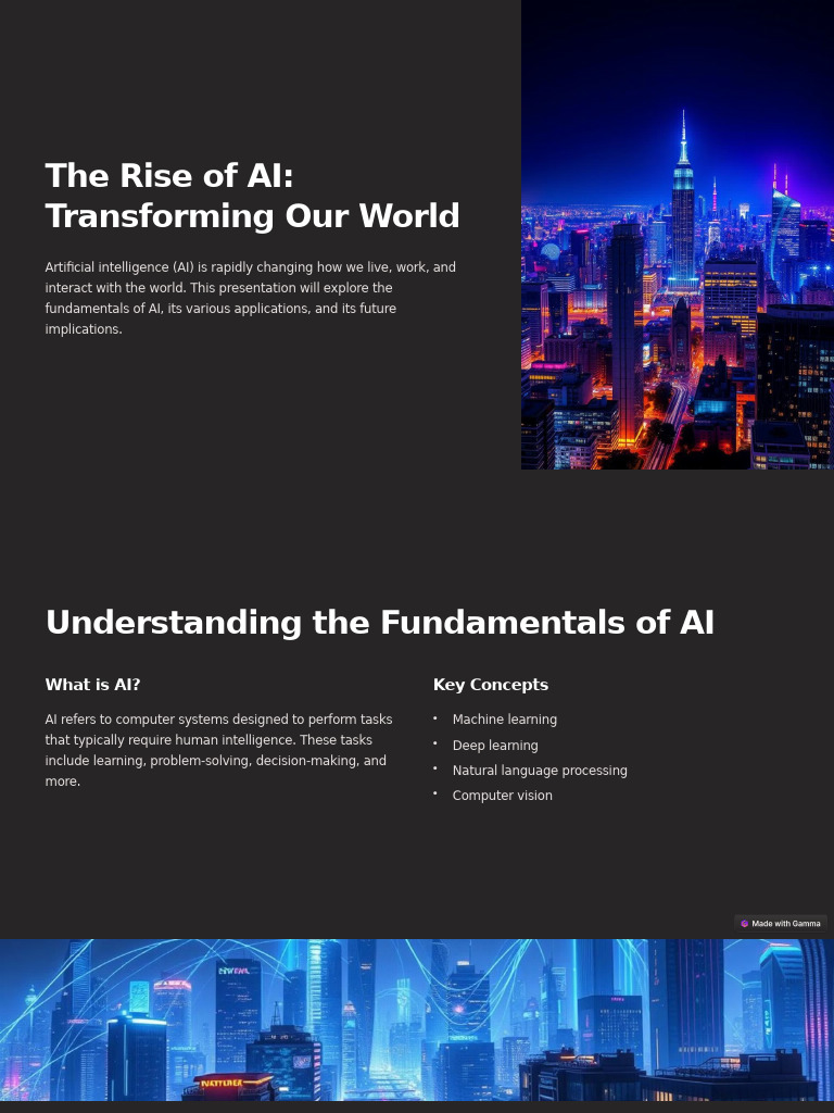 The Rise of AI Transforming Our World | PDF | Artificial Intelligence ...