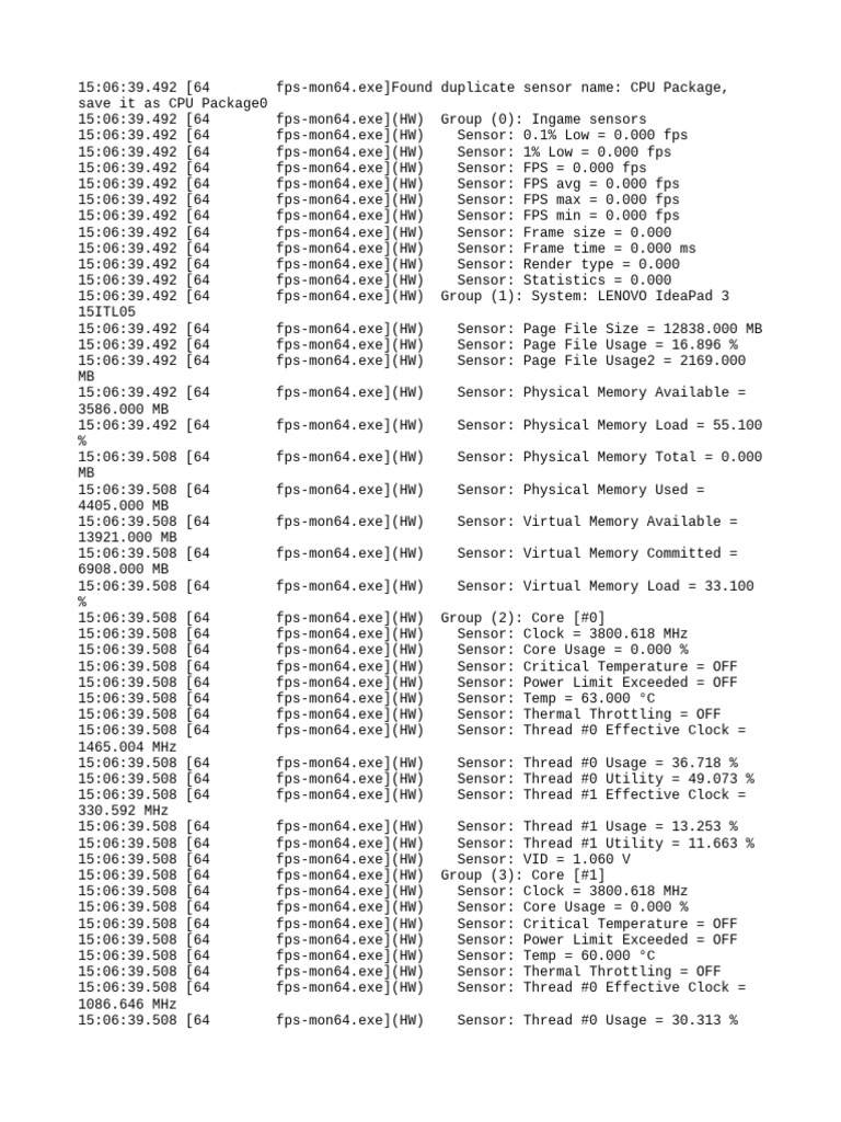 CPU and Memory Usage Report | PDF | Graphics Processing Unit | Frame Rate