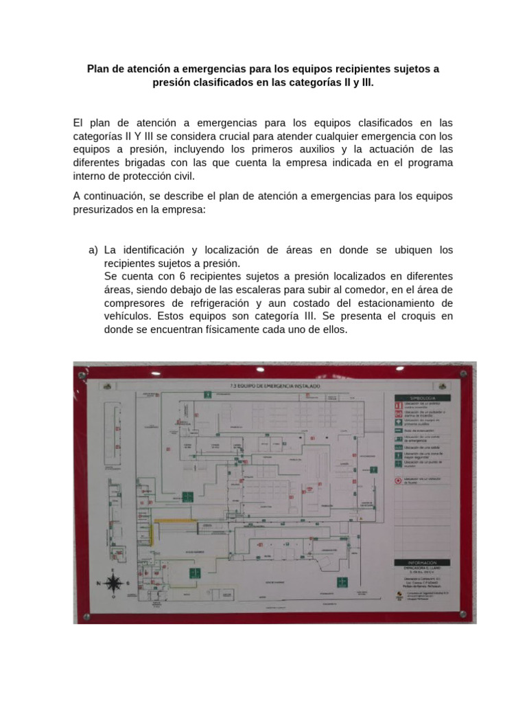 Plan de Emergencias para Equipos a Presión | PDF | Defensa Civil