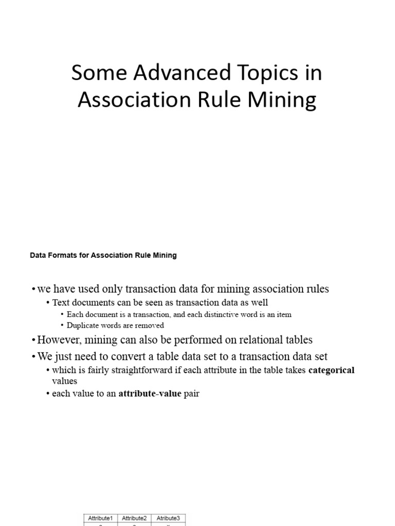 Advanced Association Rule Mining Techniques | PDF | Data Management | Data