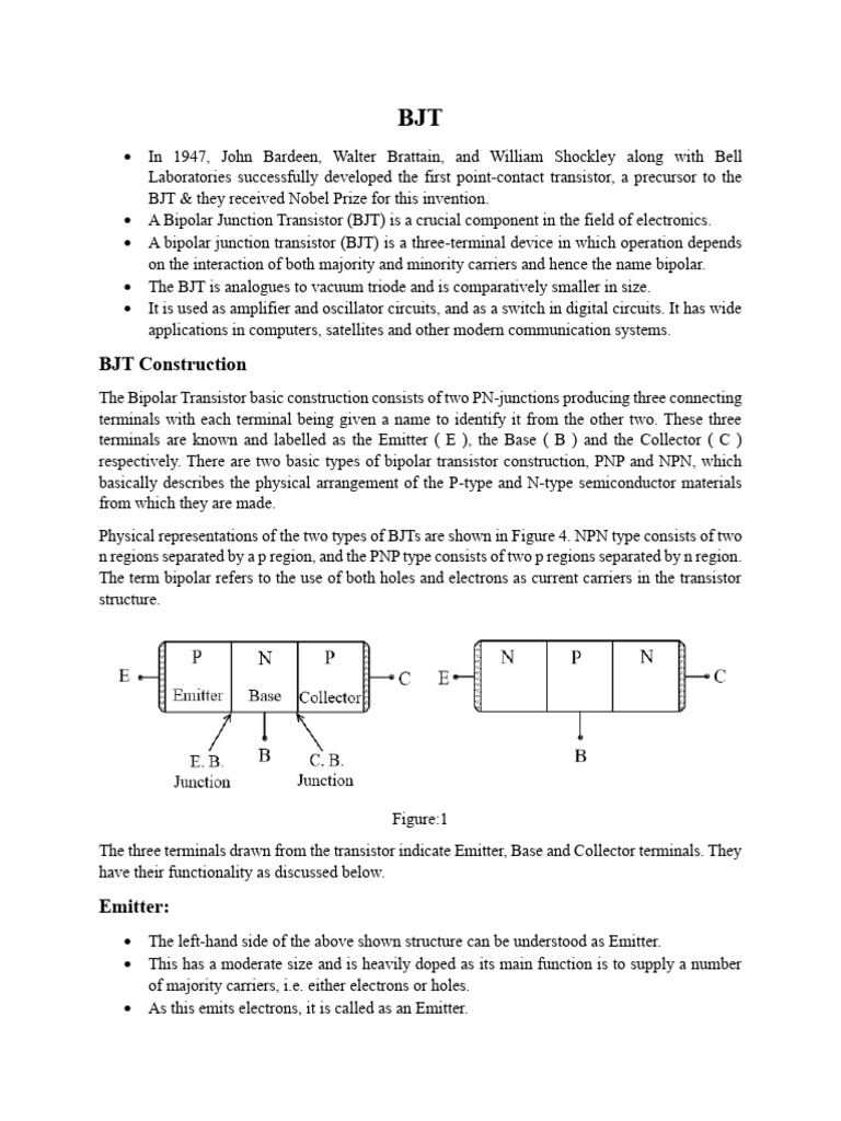 BJT Basics and Configurations Explained | PDF | Bipolar Junction ...
