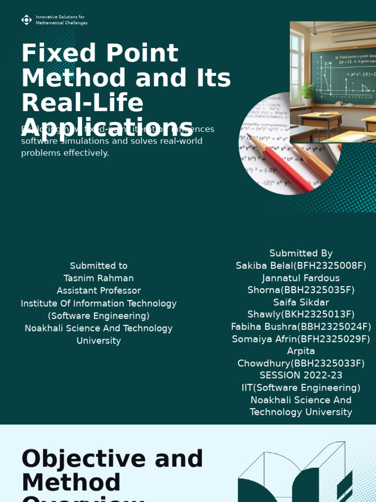 Fixed Point Method: Real-World Applications | PDF | Applied Mathematics ...