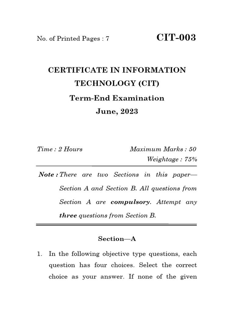 Web Technologies and Multimedia Exam Guide | PDF | World Wide Web ...