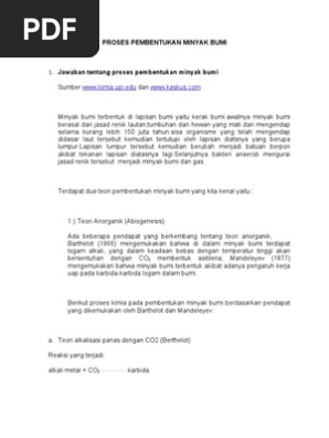Soal Pilihan Ganda Minyak Bumi Dan Jawabannya Kimia - Tema Soal