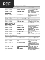 Class 9 Custom Daily Timetable | PDF