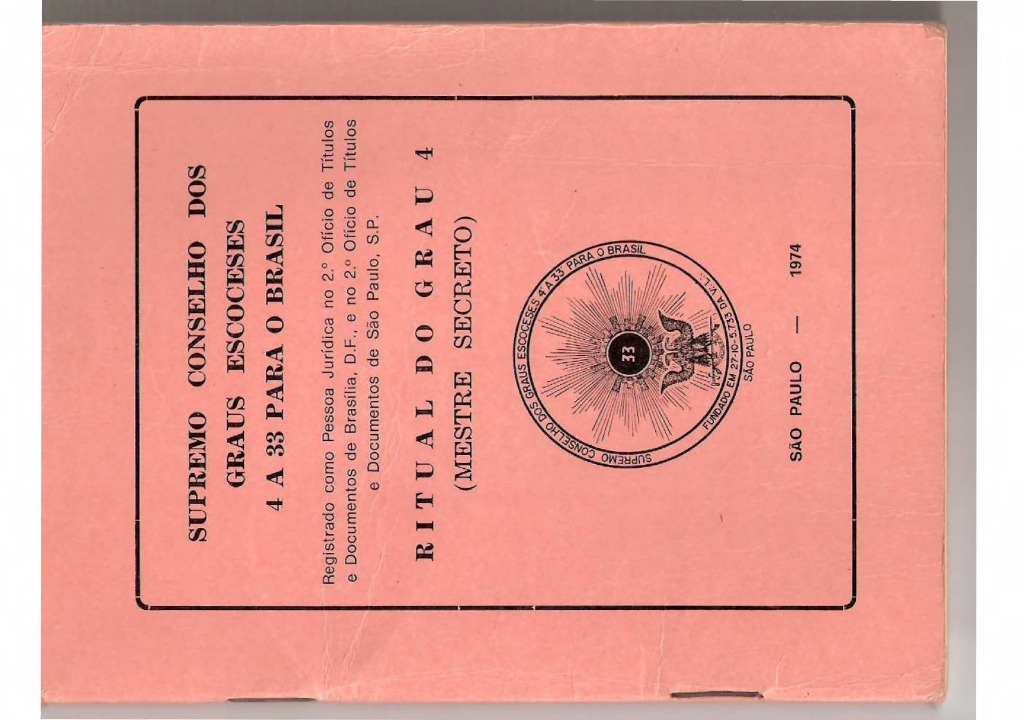 REAA - Ritual Do Grau 4 - Mestre Secreto | PDF | Estudos de Línguas ...