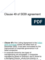 Clause 49 of SEBI Agreement