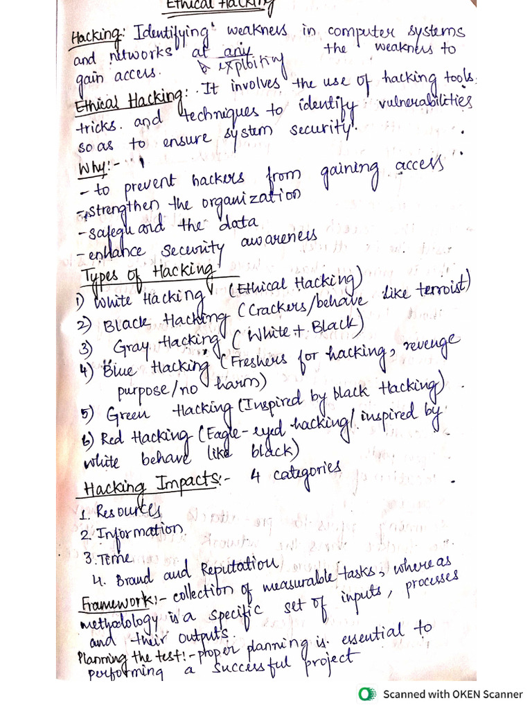 EH Class Notes | PDF