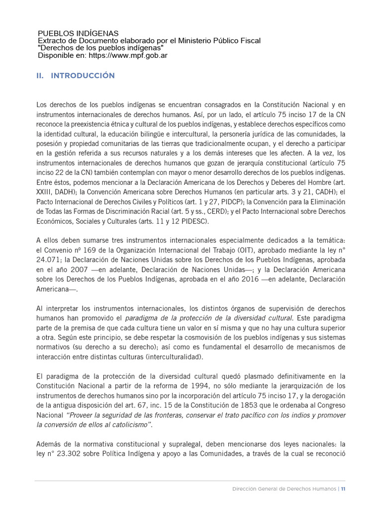 Derechos de los Pueblos Indígenas en Argentina | PDF | Derechos humanos ...