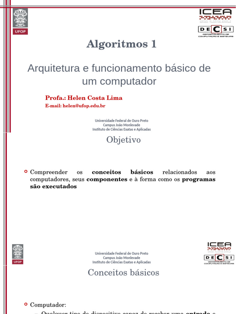 Conceitos Básicos de Computadores | PDF | Linguagem de programação ...