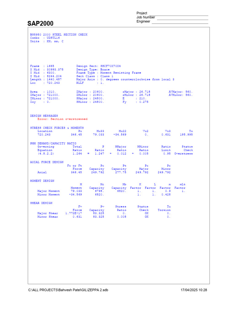 Steel Section Design Check Report | PDF | Structural Engineering ...