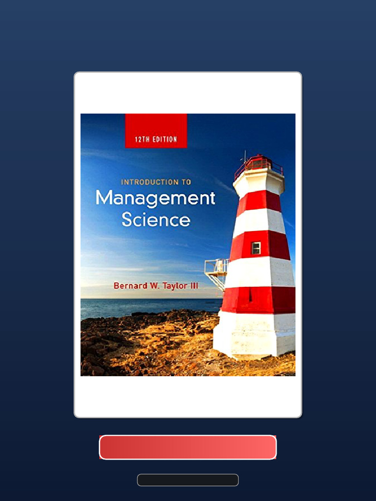 Introduction To Management Science 12th Edition Ebook PDF Official Test ...