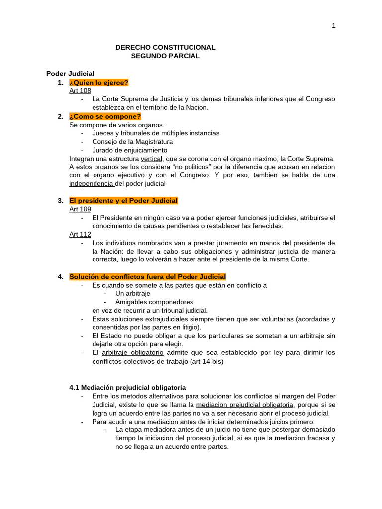 Estructura y Funciones del Poder Judicial | PDF | Judicaturas | Habeas ...