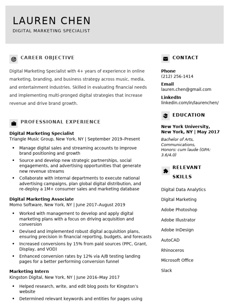 Stylish Modern Resume Template - 1