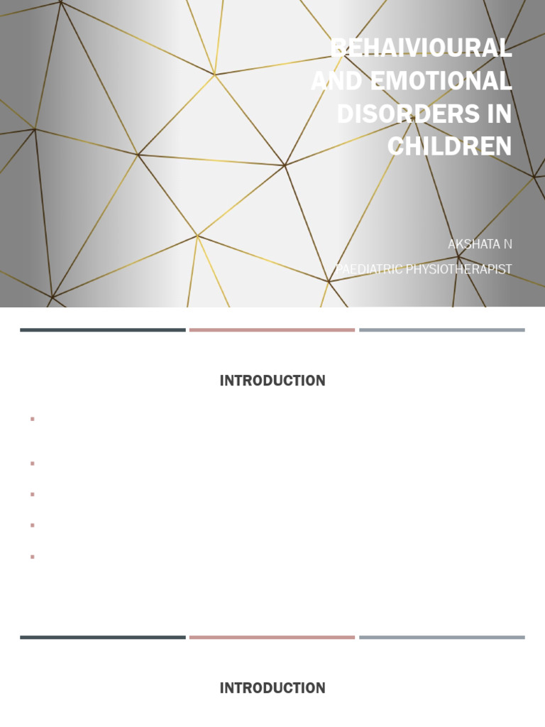 Childhood Behavioral and Emotional Disorders | PDF | Mental Disorder ...