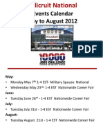 Milicruit National Events Calendar- May to August 2012