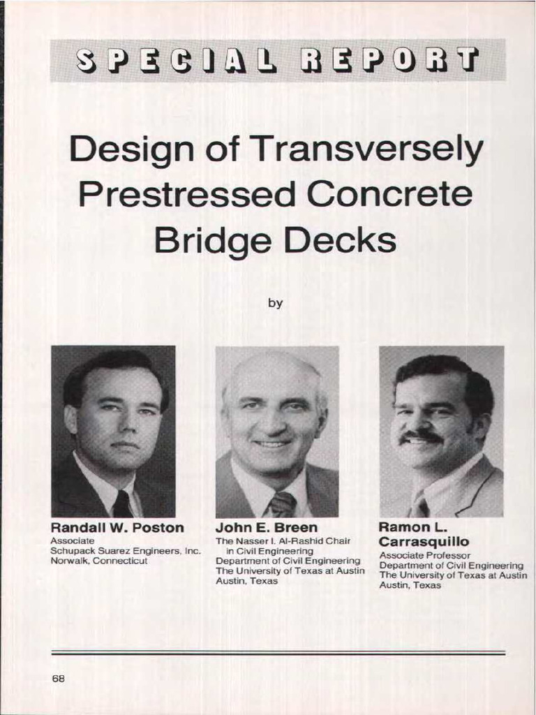 Design of Transversely Prestressed Decks | PDF | Prestressed Concrete ...