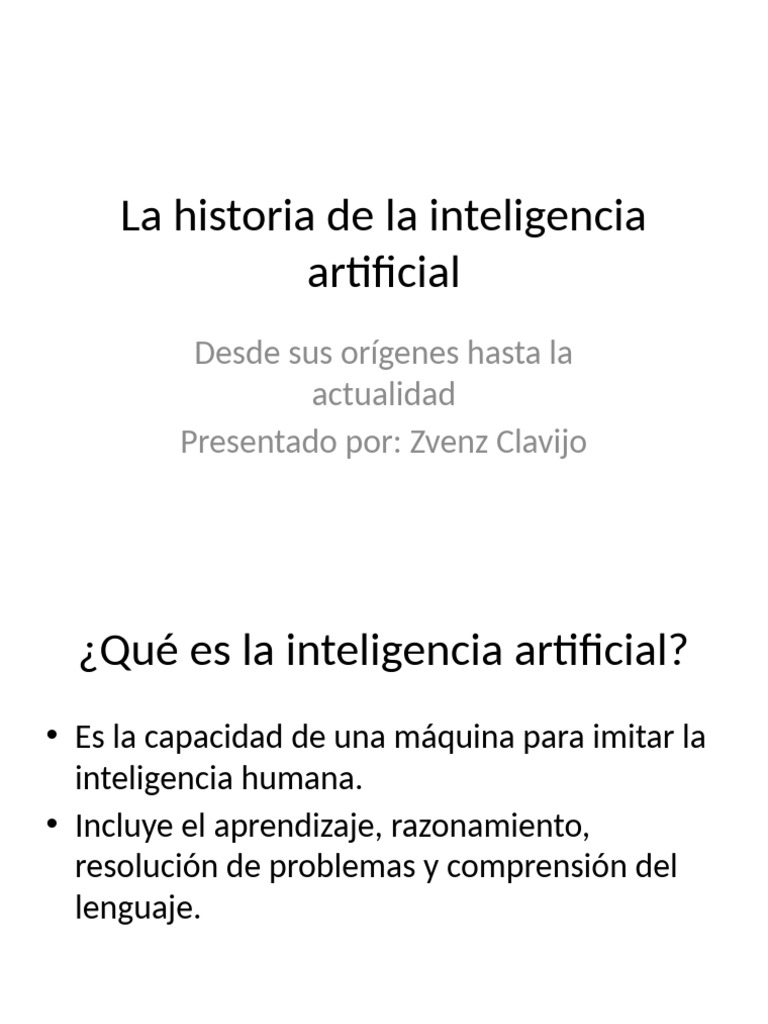 Historia y futuro de la inteligencia artificial | PDF