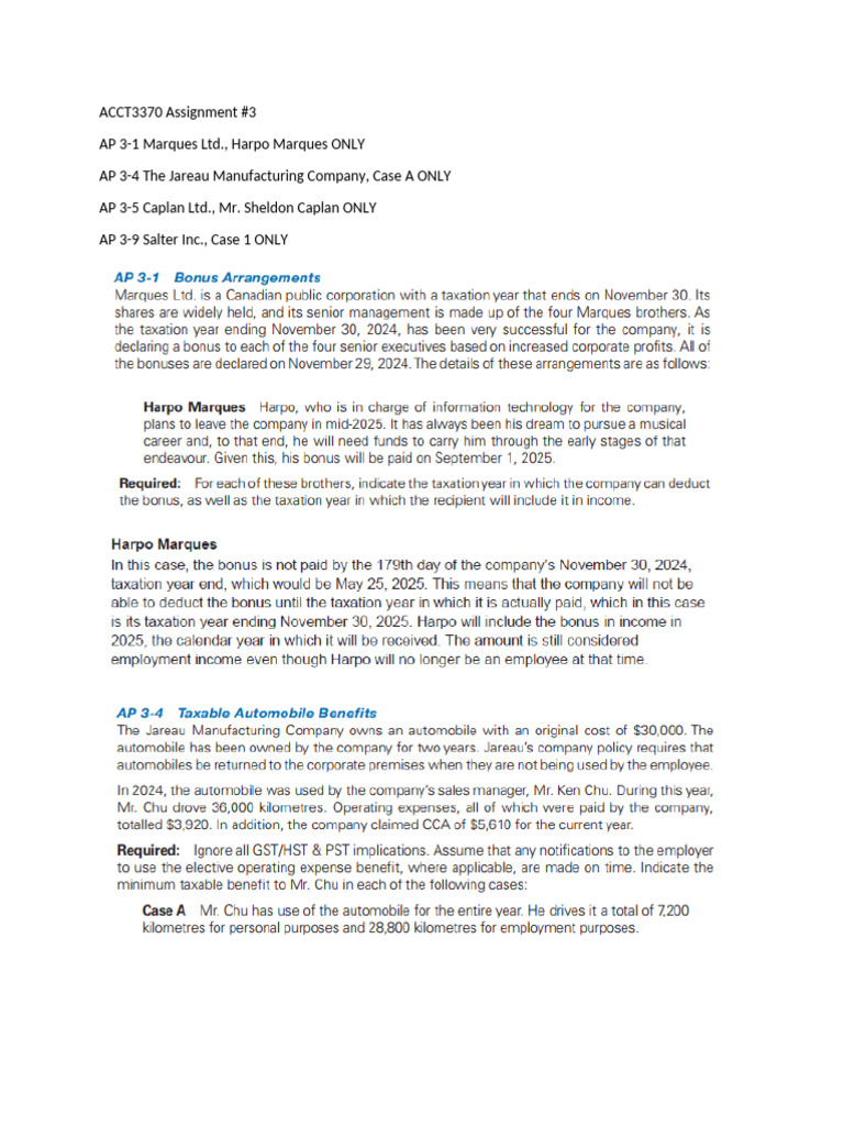 Homework Assignment 3 - Chapter 3 (Solutions) | PDF