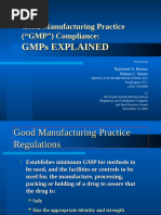GMP Guidelines for Drug Products in Canada | PDF