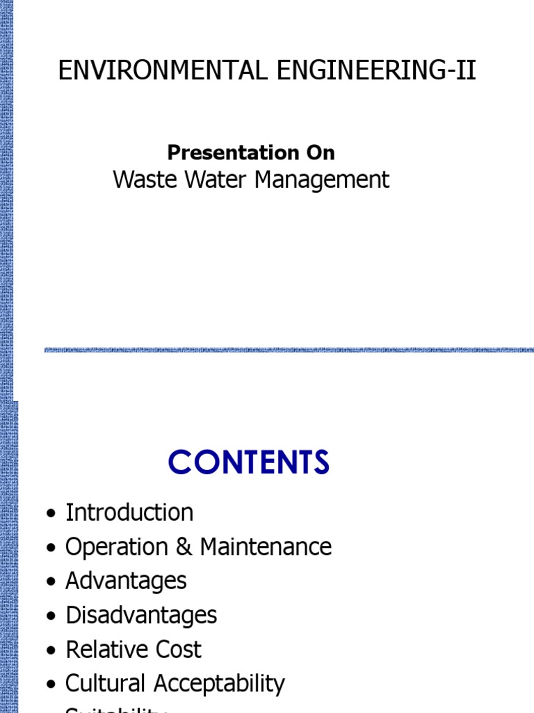 Waste Water Management Overview | PDF | Wastewater | Waste