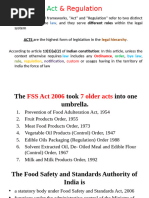 FSSAI Regulations and Guidelines Overview | PDF | Food Safety | Nutrition