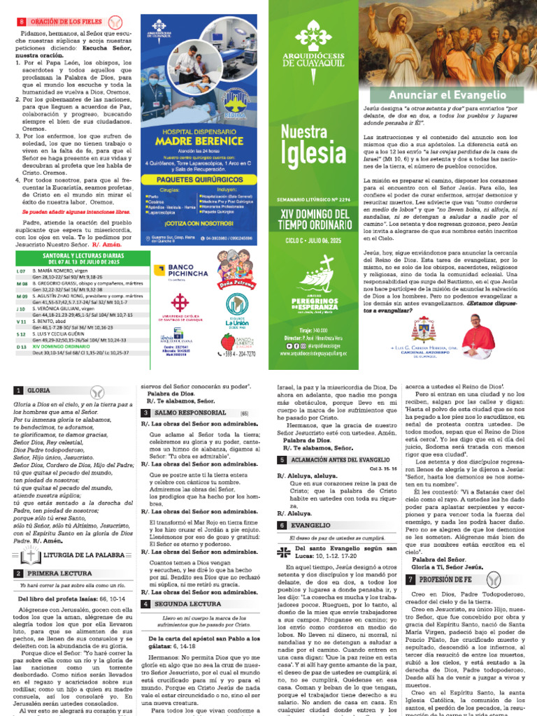 HDG 2296 Julio 06 de 2025 Ciclo C | PDF