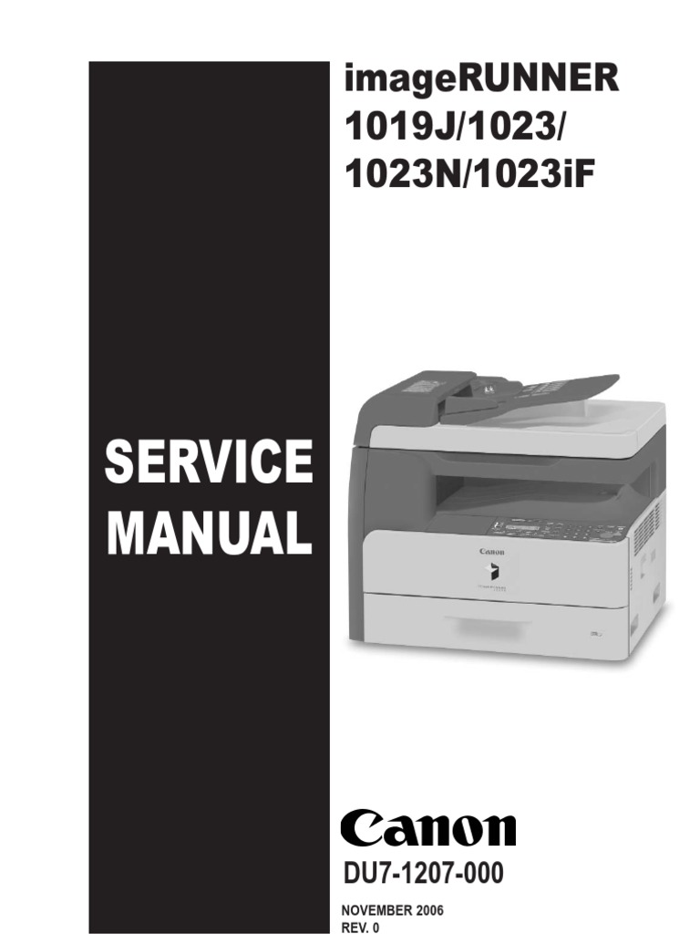 Canon IR 1019J -1023 -1023N -1023iF Service Manual Ing | Image Scanner |  Electronic Circuits