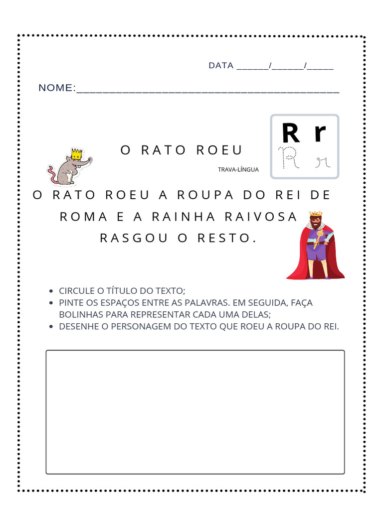 Atividades com o Rato Roeu a Roupa | PDF