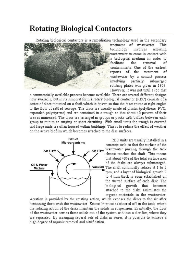 Activated sludge process versus rotating biological contactors in