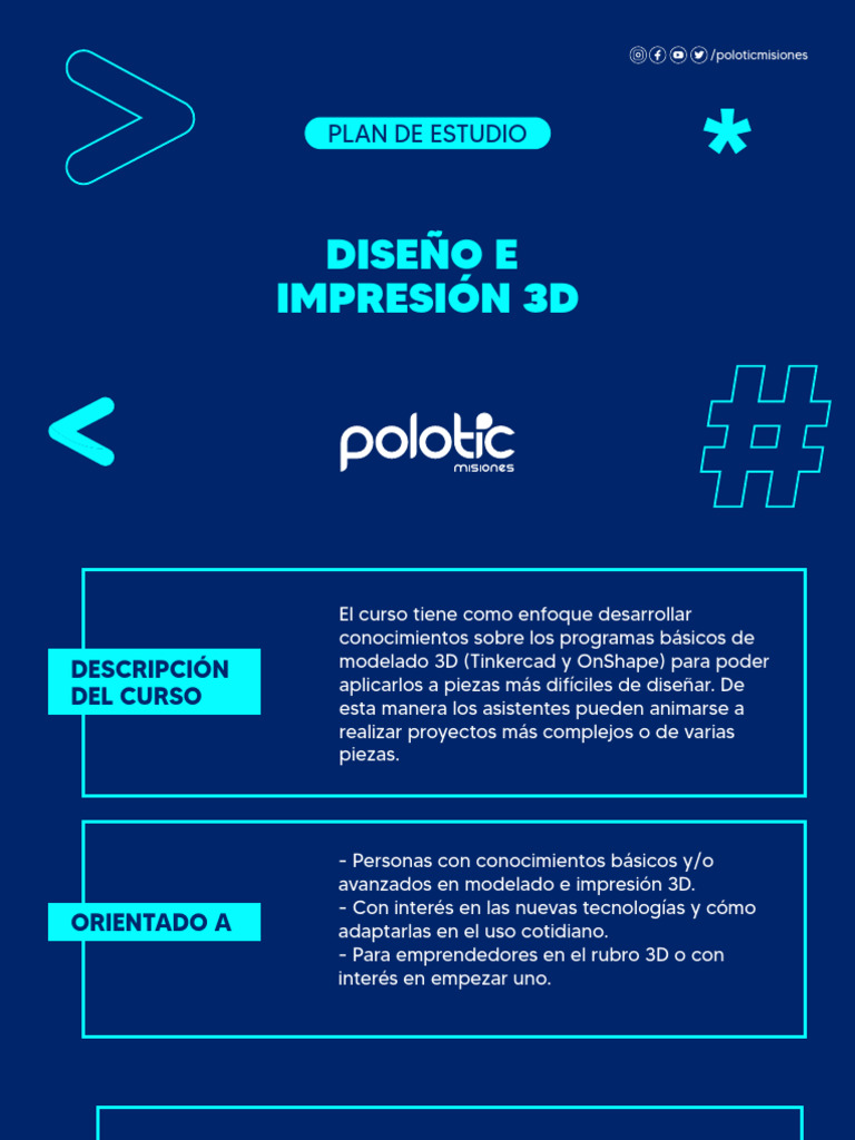 Curso de Diseño e Impresión 3D en Misiones | PDF | Impresión 3d | Propiedad