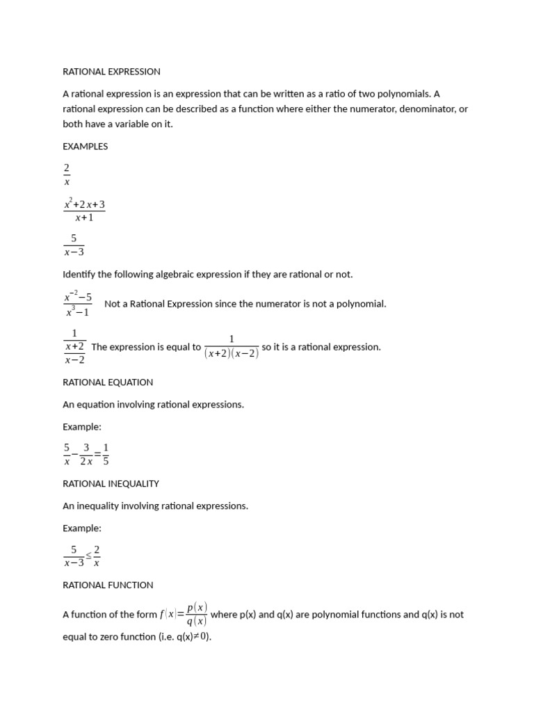 Rational | PDF
